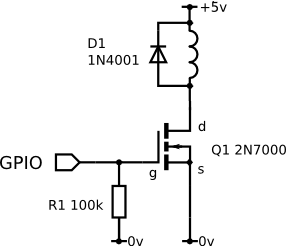 GPIO Mosfet Magnet Connection