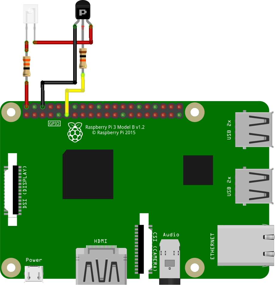 IR transmitter connection to raspberry