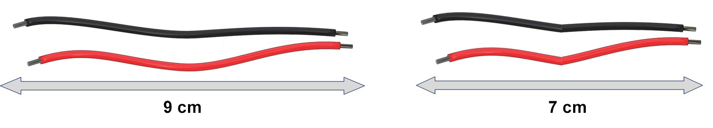 Preparing wires for the power connector