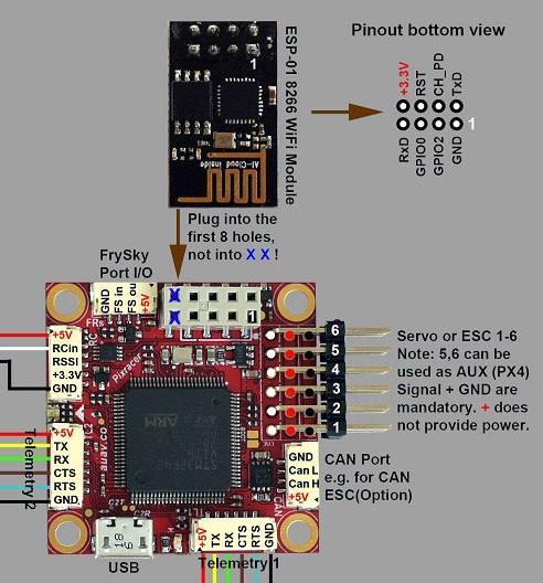 ESP8266 connection scheme